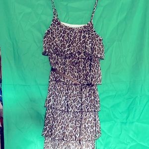 Justice, cheeta print dress, size 16 in juniors